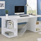 Alice 71" Wood Writing Desk White 801455