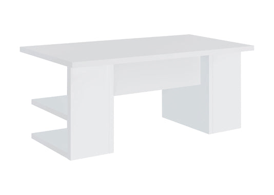 Alice 71" Wood Writing Desk White 801455