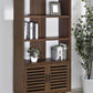 Maddox 3-Shelf Cabinet Bookcase Walnut