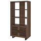 Maddox 3-Shelf Cabinet Bookcase Walnut