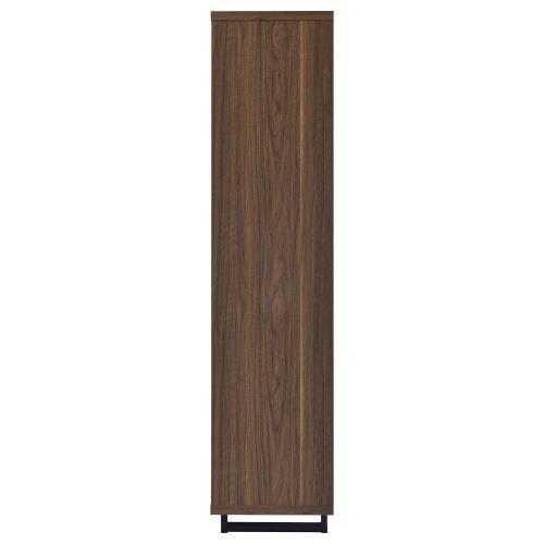 Maddox 3-Shelf Cabinet Bookcase Walnut