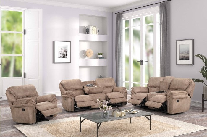 Milton Green 8033 Light Brown 3 Pc Sofa Collection