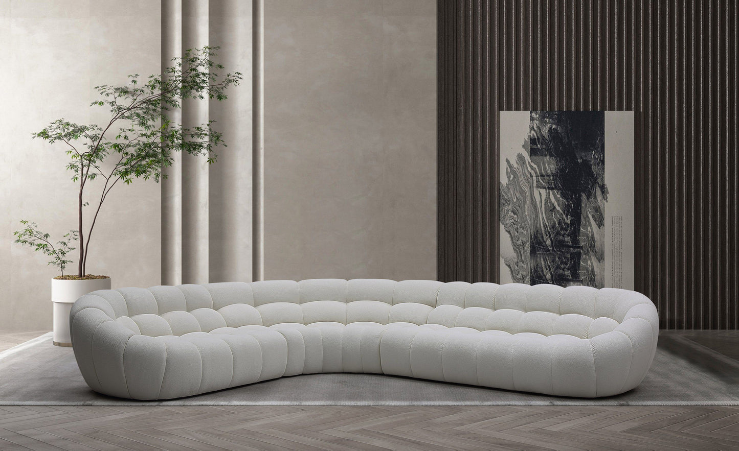 Divani Casa Yolonda by VIG - Off-White Fabric Sectional