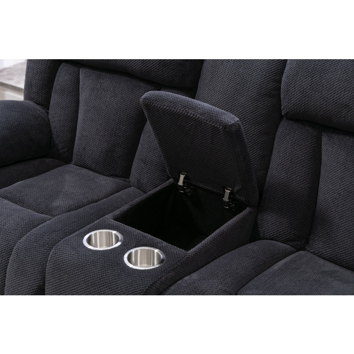 8049 Velvet 2 Pc Sofa Set - Dark Gray