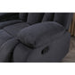 8049 Velvet 2 Pc Sofa Set - Dark Gray