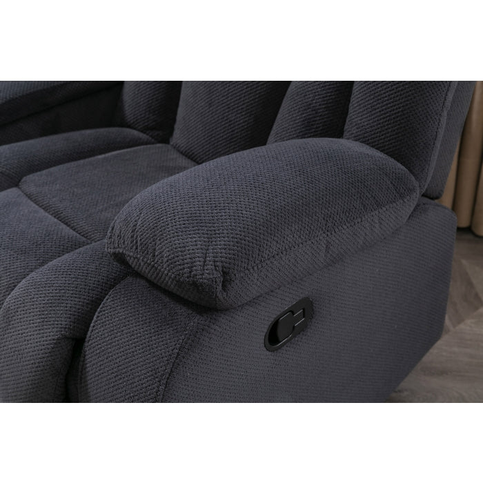 8049 Velvet 2 Pc Sofa Set - Dark Gray