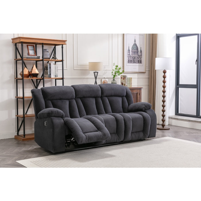 8049 Velvet 2 Pc Sofa Set - Dark Gray