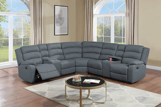 F8100 Dark Grey 3 Pc Sectional