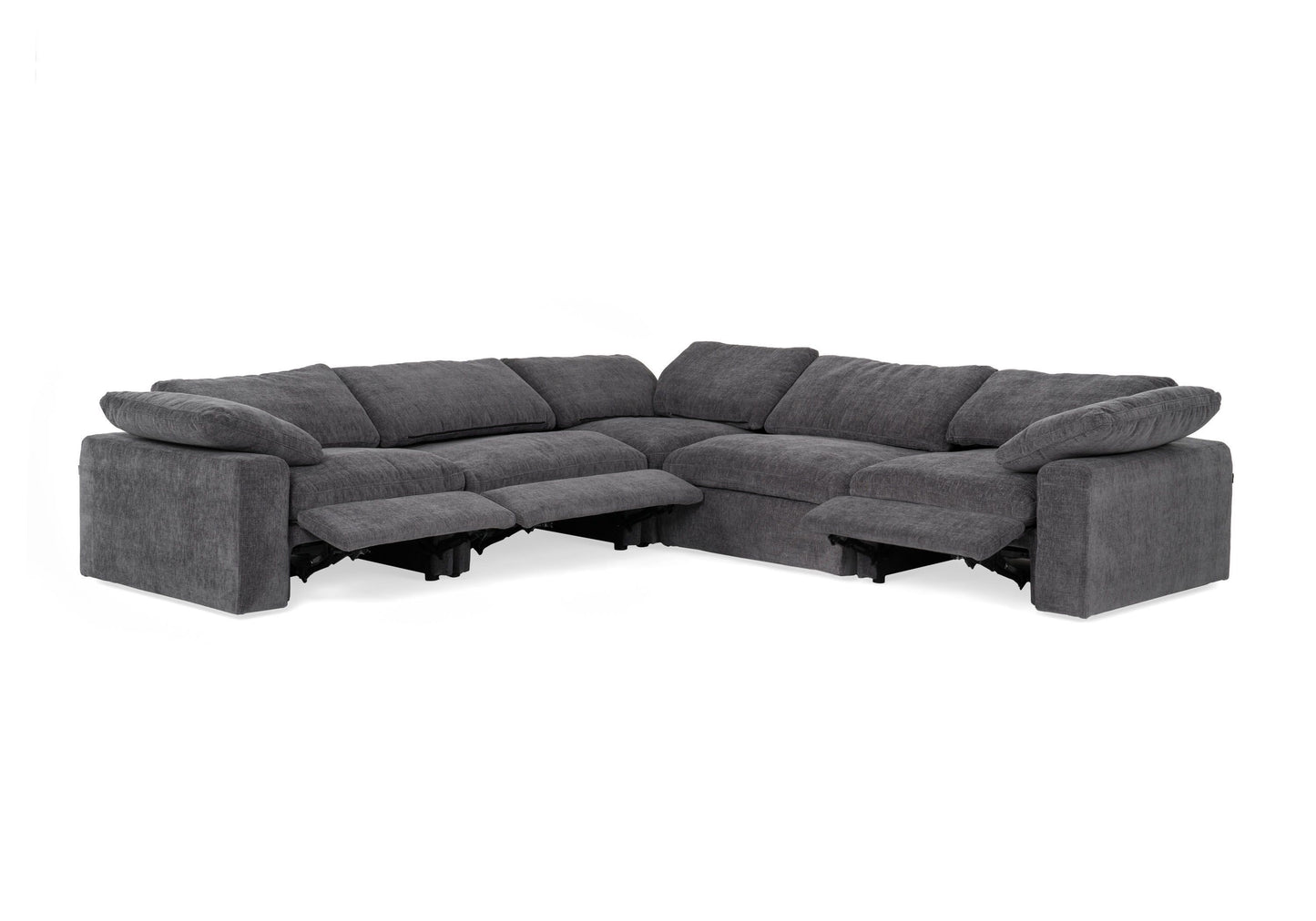 Corinth Modern Sectional Sofa w/3 Power Recliners