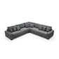 8228 Corduroy Sectional - Light Gray