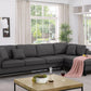 Redford Dark Gray Linen Sectional 83110