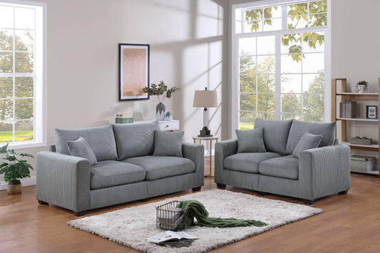 F8427 Poundex Sofa & Loveseat - 2 Colors