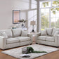 Poundex F8428 Sofa & Loveseat - Ivory Corduroy