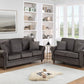 F8439 Sofa & Loveseat Dark Coffee