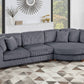 F8457 Corduroy Sectional - 2 Colors