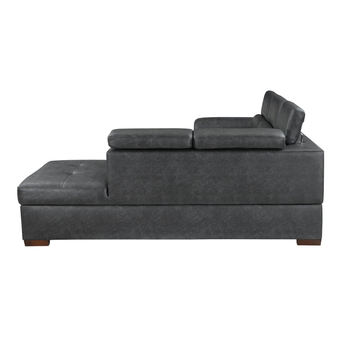 Barre 8567GY Cama extraíble seccional gris