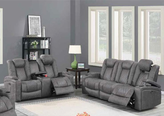 Poundex F86323 Power Sofa & Loveseat