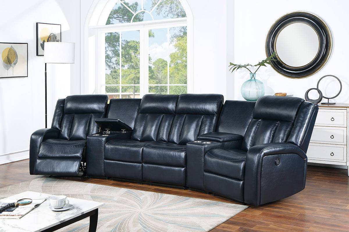 F8780 Motion 5 Pc Sectional - Navy