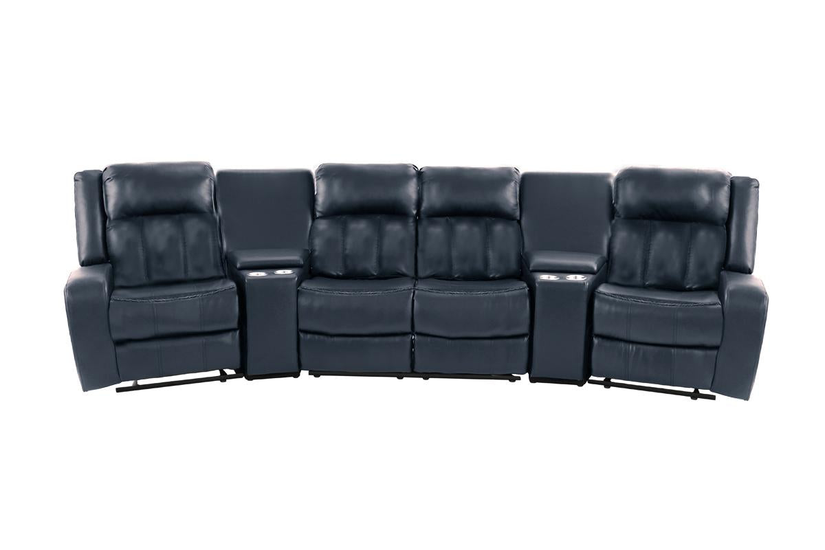 F8780 Motion 5 Pc Sectional - Navy