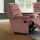 F8787 Blush Pink Velvet Manual Recliner