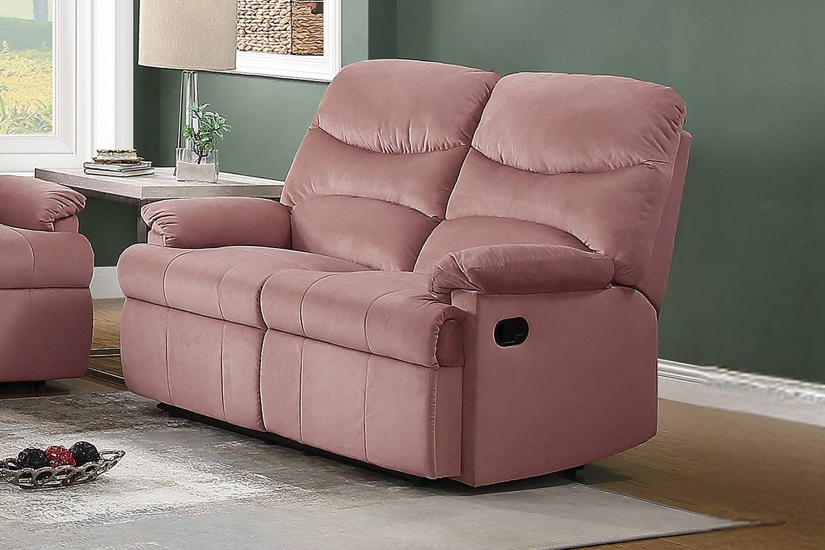 F8789 Poundex Blush Pink Sofa & Loveseat