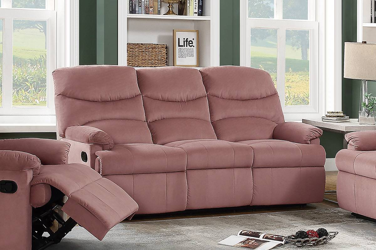 F8789 Poundex Blush Pink Sofa & Loveseat