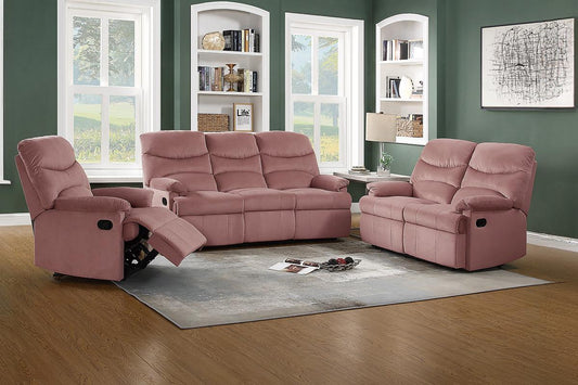 F8789 Poundex Blush Pink Sofa & Loveseat