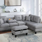 Poundex F8887 Taupe Gray Sectional