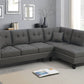 Poundex F8882 Sectional - Dark Coffee