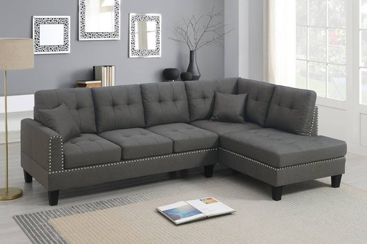 Poundex F8882 Sectional - Dark Coffee