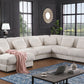 Nadine Beige Corduroy Corner Sectional 89160