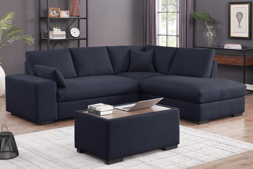 Joshua Sectional Sofa Dark Grey 89291