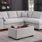 Joshua Sectional Sofa Light Gray 89294