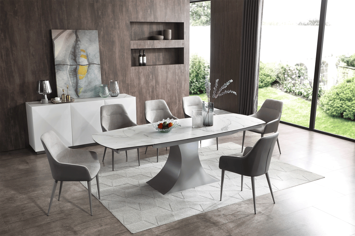 ESF 9035 Contemporary Dining Collection w/Extension