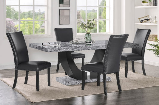 9056 Marble Top Dining Set 5-7 pc