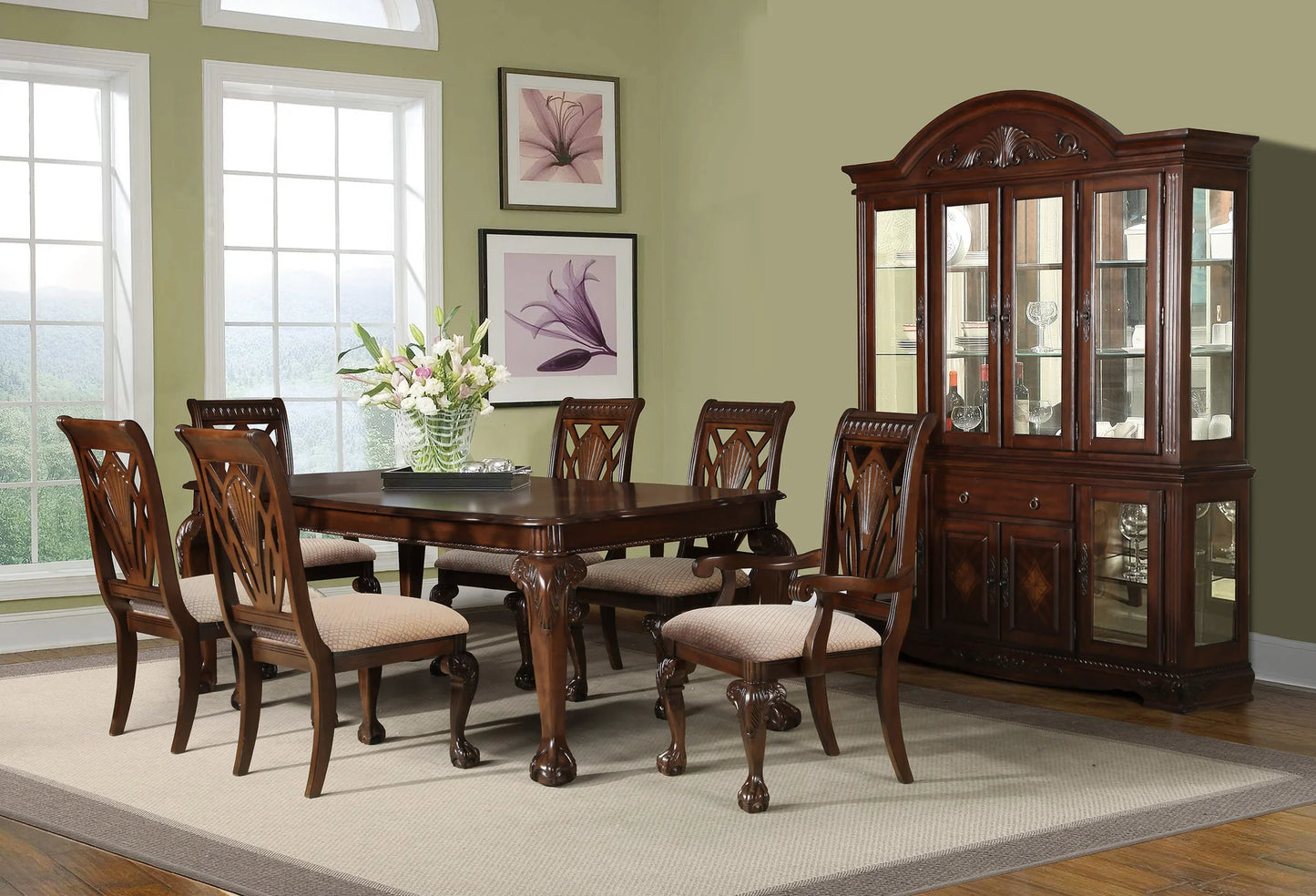 Asia Direct 9160 Espresso 7 Pc Dining Set