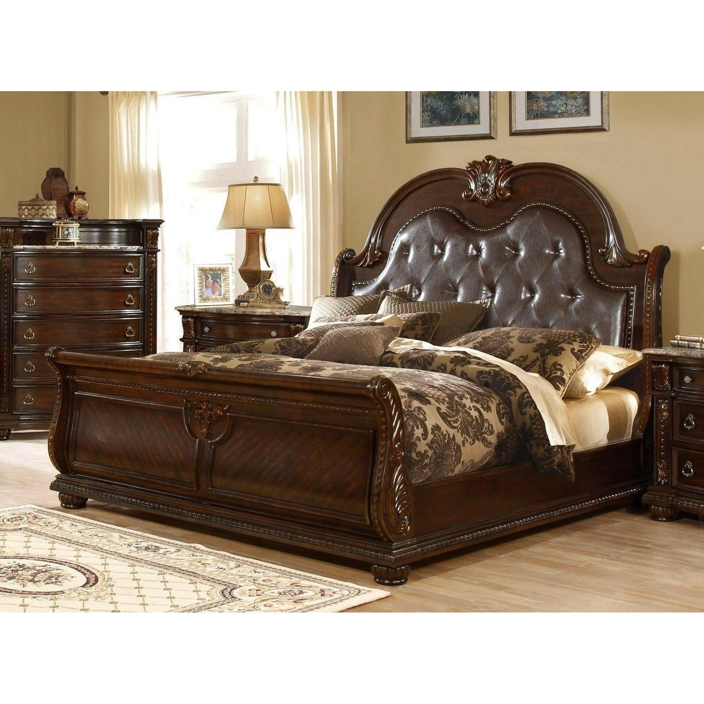 B9505 Dark Cherry Bedroom Collection - McFerran Home