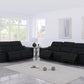 9762 Global United Leather Sofa Set - Black