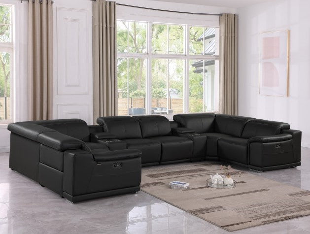 9762 DivanItalia 8 Pc Top Grain Sectional – 6 Colors