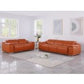 9762 Global United Leather Sofa Set - Camel