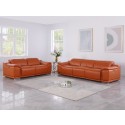 9762 Global United Leather Sofa Set - Camel