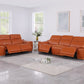 9762 Global United Leather Sofa Set - Camel