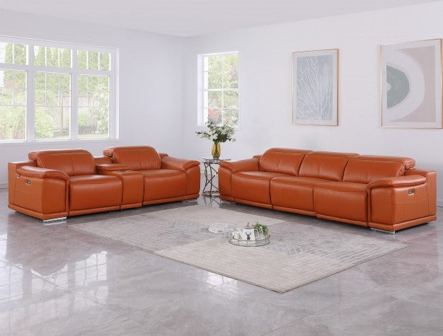 9762 DivanItalia 6 Pc Power Sofa & Loveseat - 6 Colors