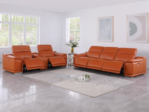 9762 DivanItalia 6 Pc Power Sofa & Loveseat - 6 Colors