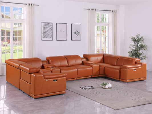 9762 DivanItalia 8 Pc Top Grain Sectional – 6 Colors