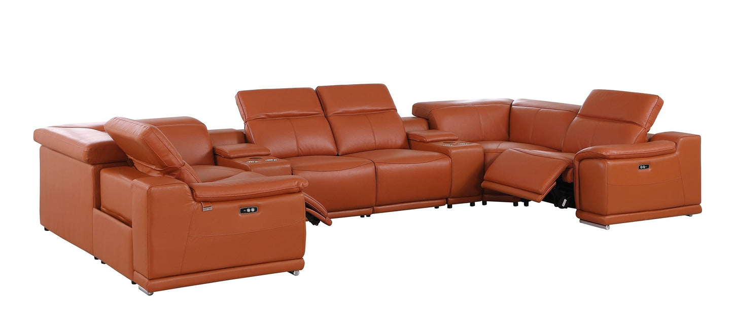 9762 DivanItalia 8 Pc Top Grain Sectional – 6 Colors