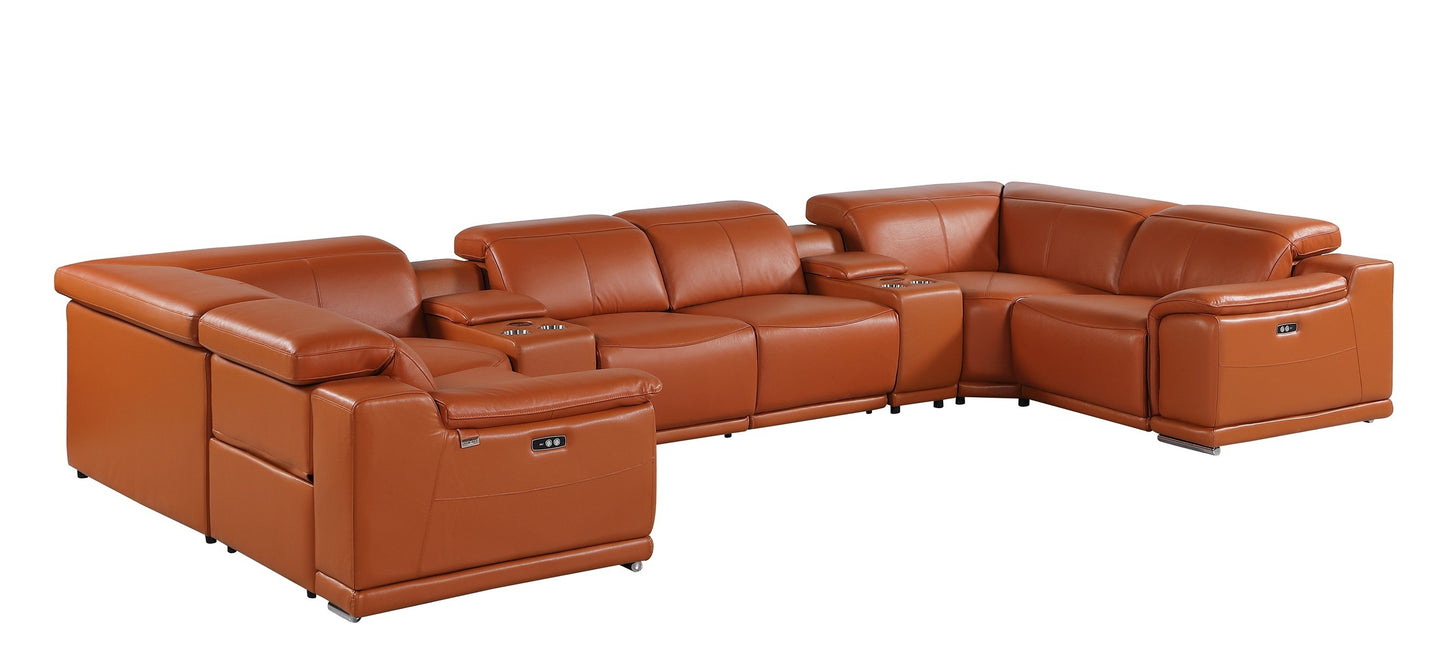 9762 DivanItalia 8 Pc Top Grain Sectional – 6 Colors