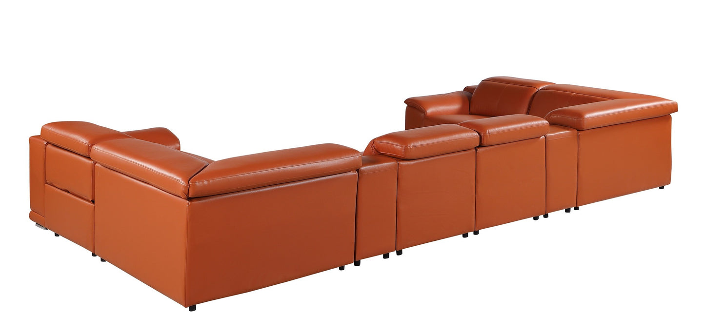 9762 DivanItalia 8 Pc Top Grain Sectional – 6 Colors