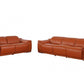 9762 Global United Leather Sofa Set - Camel