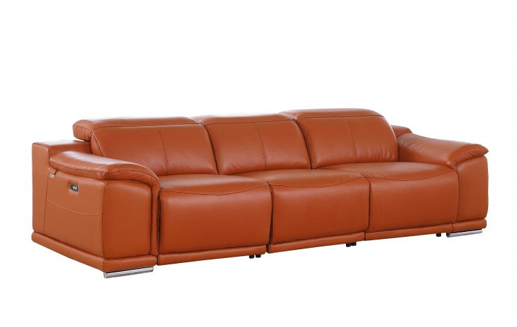 9762 Global United Leather Sofa Set - Camel